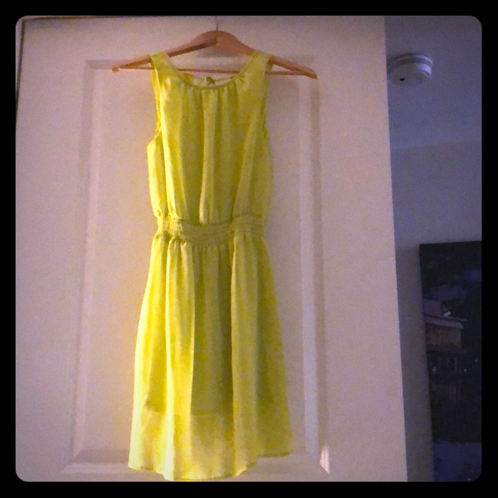 Lime green mini dress
